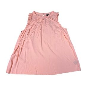 Torrid Womens Size 1 Tank Top Pink Sleeveless With Keyhole
